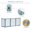 Free Standing Pet Gate With Door-1930298135