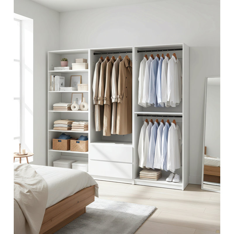 Système de garde-robe autoportant en bois