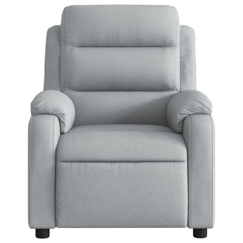  Massage Recliner Chair Light Grey Polyester Single