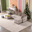 Canapé-lit modulaire 113,4 avec ports USB et porte-gobelets Oreillers amovibles Structure en contreplaqué Chenille Velours côtelé-96566596