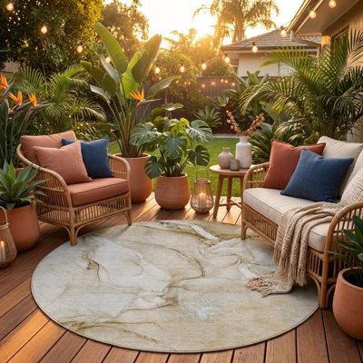 Tapis d'intérieur rond 8 po