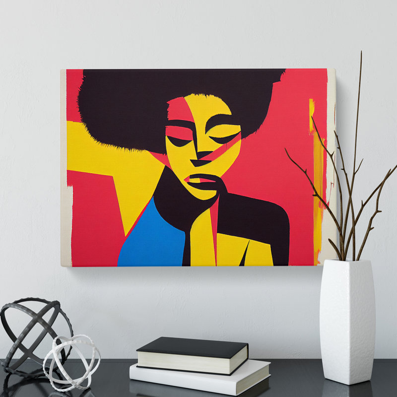 An Abstract Woman - Wrapped Canvas Print, 35cm H x 50cm W x 3cm D