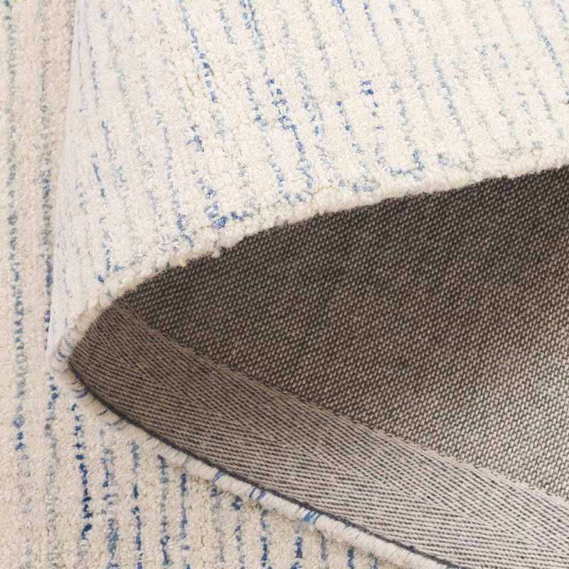 Abstract Hand Tufted Wool; Cotton Abstract Indoor Rug, Rectangle 6' x 9'