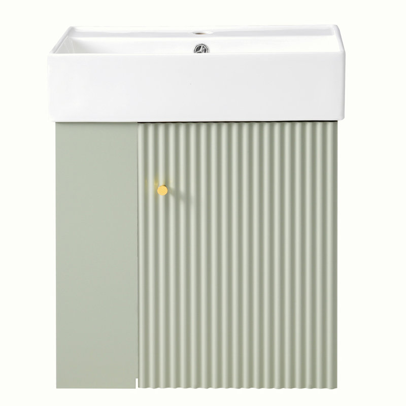 Meuble-lavabo flottant moderne avec lavabo en céramique