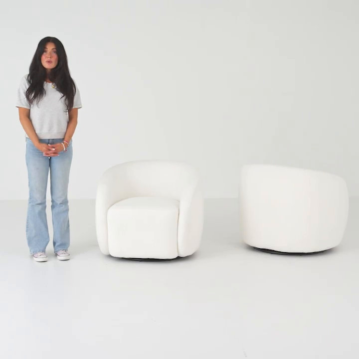Ivy Bronx Katherline Upholstered Swivel Armchair & Reviews | Wayfair