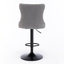 Ensemble de 2 tabourets de bar pivotants en velours avec base chromée réglable en hauteur et dossiers capitonnés confortables pour bistro et îlot de cuisine-2017072-2017073