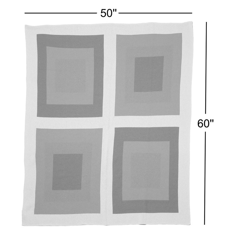 Modern Knitted Throw Blanket, Red