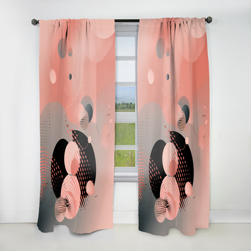 Lesslie - Minimalisme profond rose I - Rideau minimalisme - Velours obscurcissant - 1 panneau, L 52 po x L 63 po