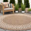 Tapis brun / crème à imprimé animal-1544160633