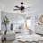 52" Ceiling Fan With Tiffany Style Stained Glass Shade