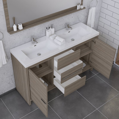 Ensemble de meuble-lavabo double 60 po Feike
