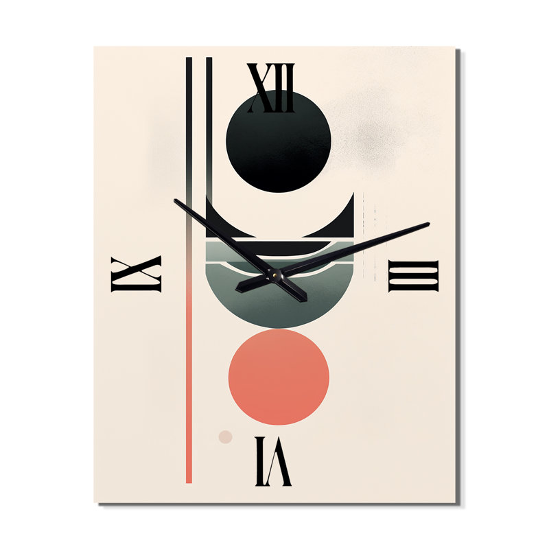 Pure Lunar Imagination Geometric Minimalism I - Transitional Wall Clock, Moyen