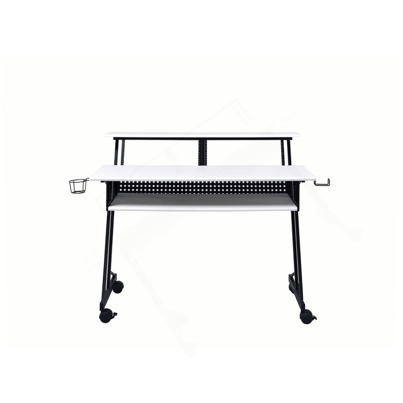 Suitor White  Black Finish Music Recording Studio Desk