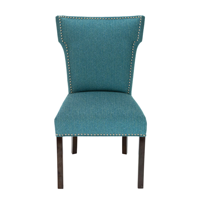 17'' H Upholstered Side Chair, Turquoise