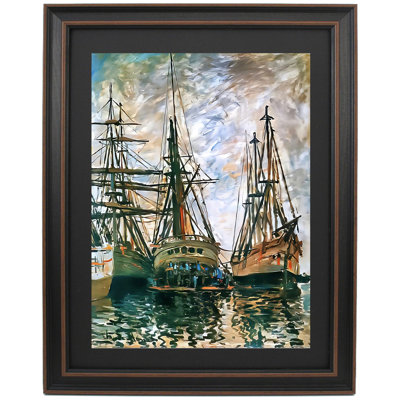 Bateaux en réparation par Claude Monet