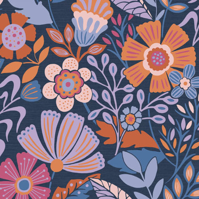 A4 Sample-Envy Oopsy Daisy Floral Wallpaper