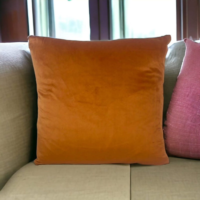Nayelee Square Cushion Cover, Orange