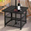 Table d'appoint d'extérieur en métal avec trou pour parasol 1,57 po Mitchellville