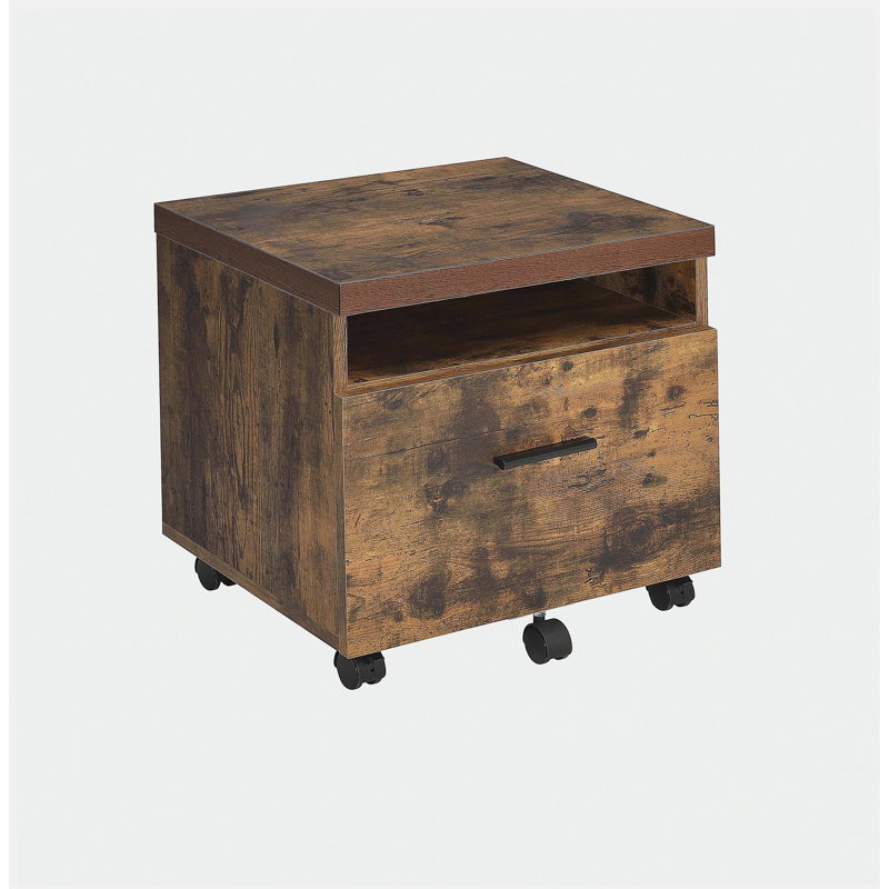 Bob Weathered Oak & Black Finish File Cabinet