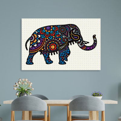 " Boho Elephant 707 " Painting Print