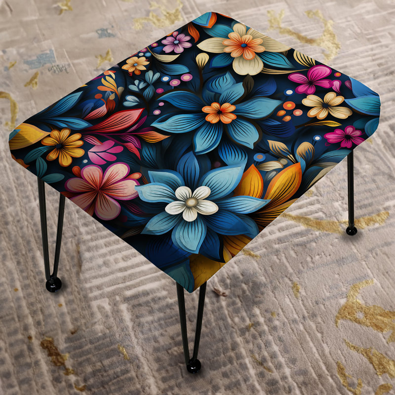 Moroccan Delight Floral Intrigue - Floral Rectangle Ottoman