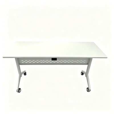 Person Flip Top 55.12 in. L Training Table and Chair Set with Casters and