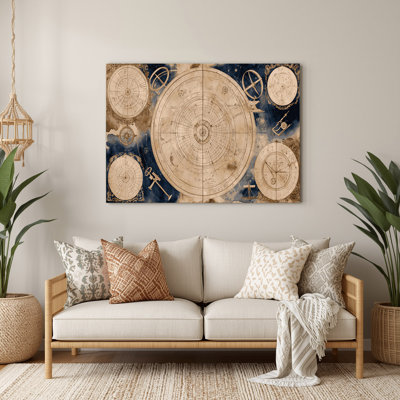 Art mural en métal beige Space Space