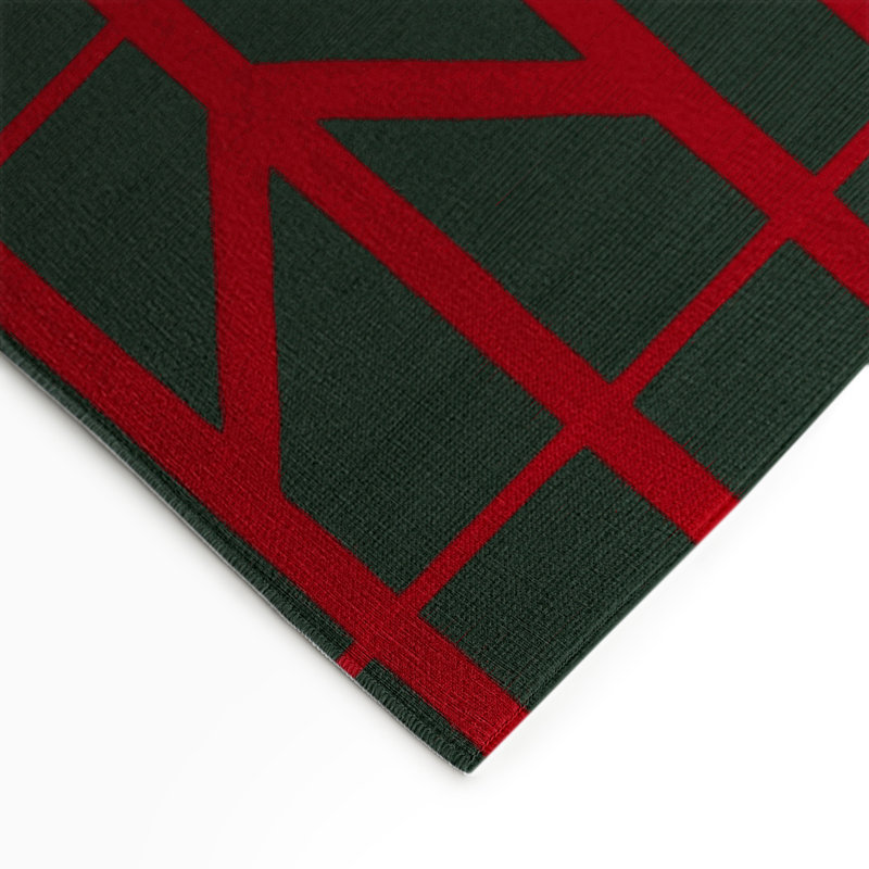 Trellis Green Indoor and Outdoor Area Rug, Rectangle 3' x 5'