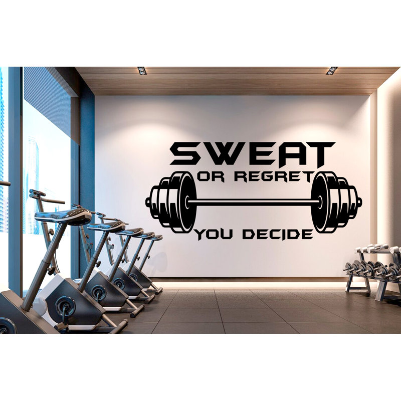 Adhésif décoratif «Sweat Or Regret», Orange, H 39 po x l 18 po
