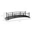 Pont de jardin en arche métallique de 7 pi avec glissières de sécurité Outsunny