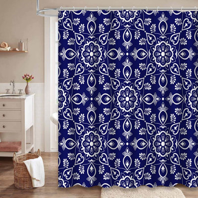 Rideau de douche italien avec 12 crochets