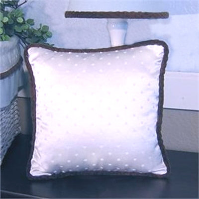 Blue Chocolate Cotton Blend Throw Pillow