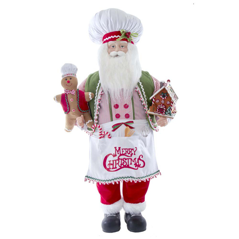 Père Noël de 40 pouces avec pain d'épices Kurt Adler