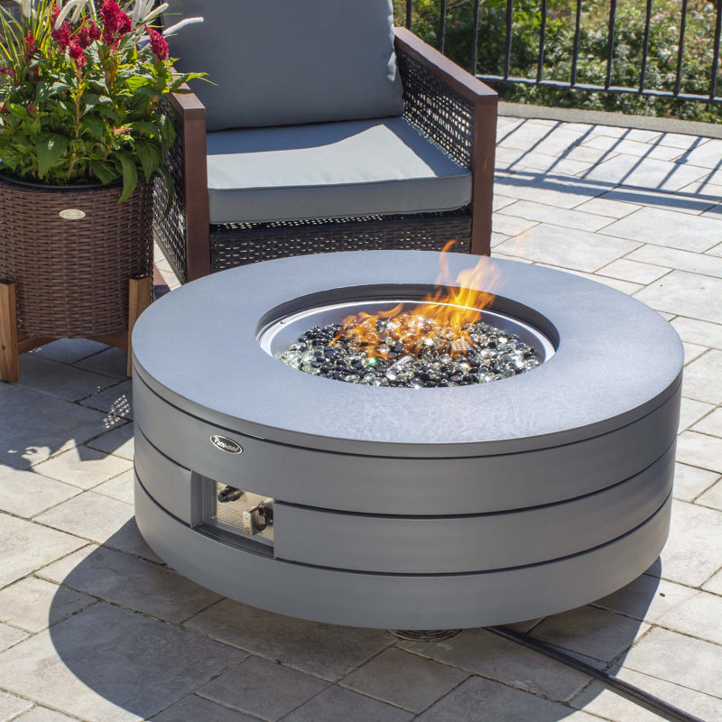 Round Aluminum Propane Smokeless Fire Pit Table