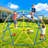 10ft Climbing Dome With Canopy, Jungle Gym For Kids Backyard With Heavy Duty Monkey Bars 