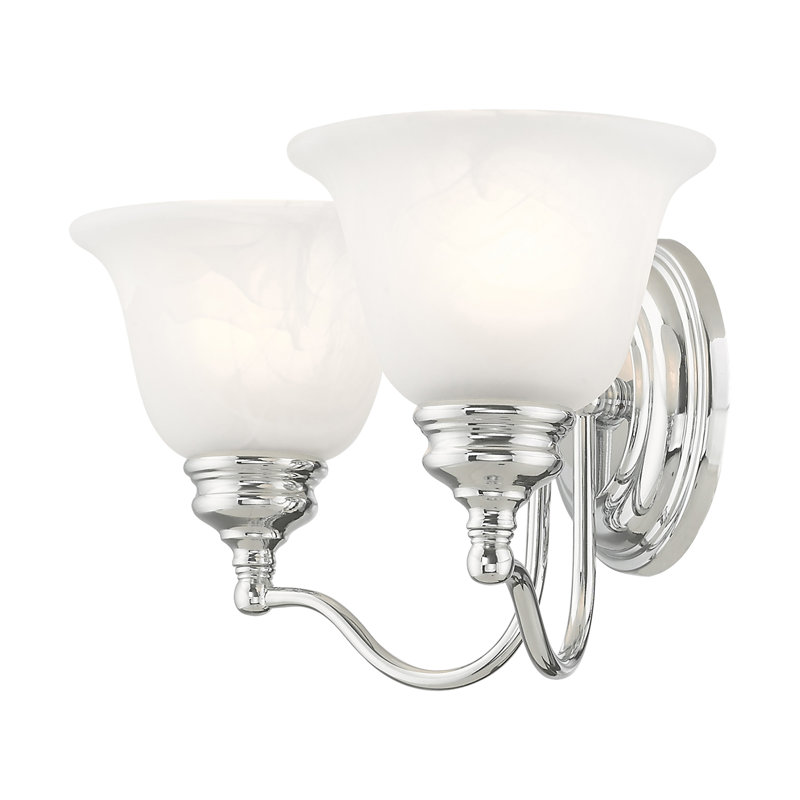 Éclairage de salle de bain à intensité variable 2 lumières Becky, Chrome poli