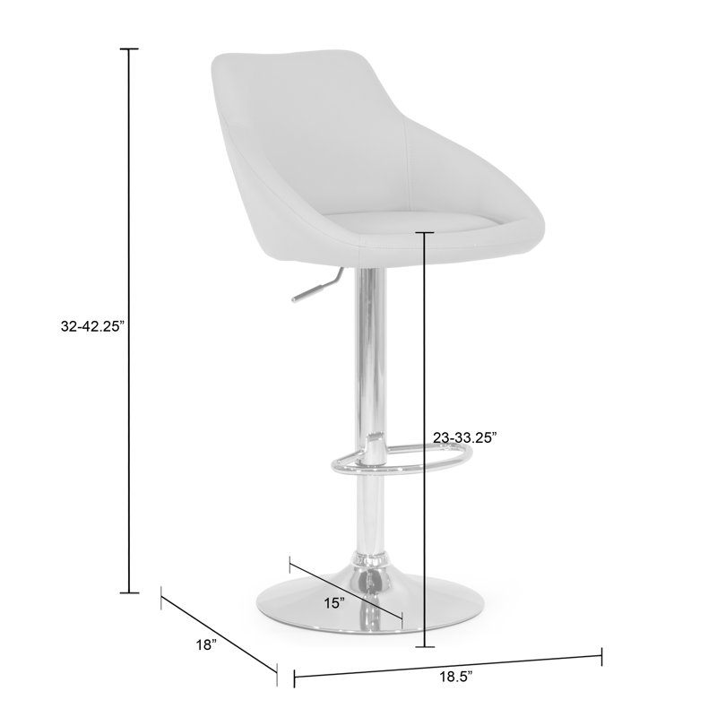 Marwin Swivel Upholstered Adjustable Height Counter Stool