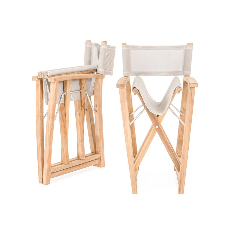 Classic Teak Outdoor Teak Dining Armchair, Gray