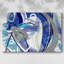 Toile tendue avec galerie Blue Flow-1590571694