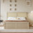 Wood Storage Platform Bed with 4 Drawers and Rattan Headboard-1095727455-1095727448