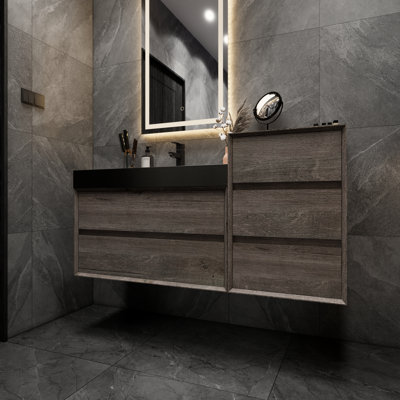 Ensemble de meuble-lavabo simple mural 55 po Golitz