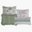 Ensemble d'édredon 7 pièces Blush and Sage Floral avec détails brodés et imprimés, doux microfibre de polyester-121290852