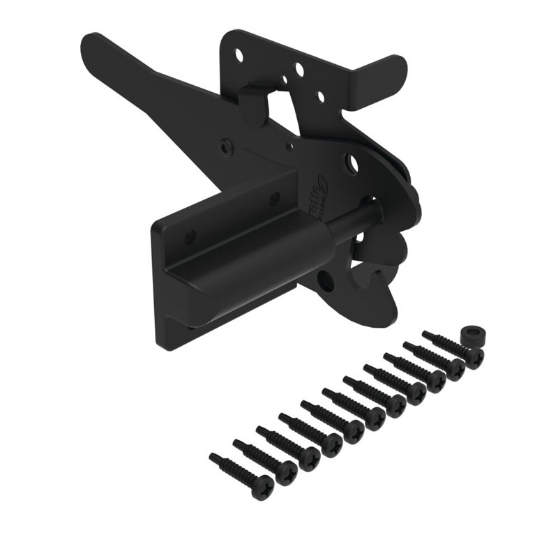 Barrette Outdoor Living 7.75 in. x 4 in. Heavy-Duty Steel White Gate Latch