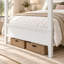 Lit plateforme Postelune King en bois avec baldaquin et tête de lit, style rustique campagnard, pieds fuselés d'inspiration milieu du siècle, dégagement de rangement de 21 cm et capacité de charge de 363 kg-1164587849