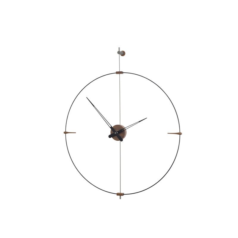 Mini horloge murale surdimensionnée, Noir / graphite