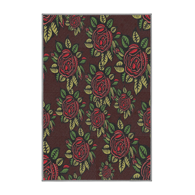 Tapis rose / brun / jaune Heimskringla, Rectangle 8 pi x 10 pi