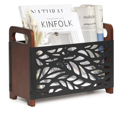 Porte-revues, porte-revues en bois, classeur de magazines rustique ...