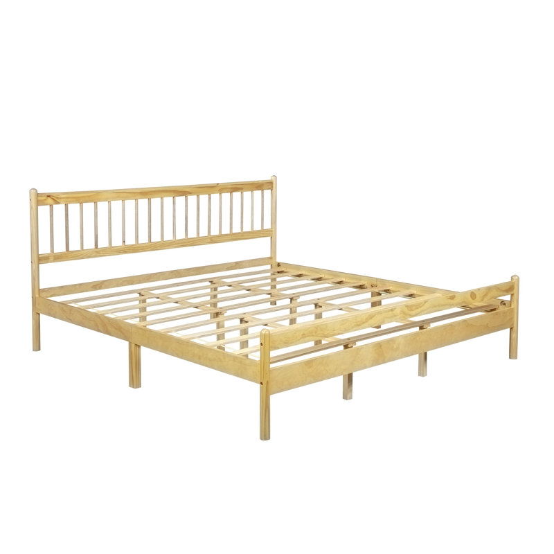 Lit plateforme Wood, Natural, King