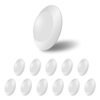 Reagan 6 in LED Flush Mount Ceiling Light,Dimmable White LED Disk Light (75W Eqv.)