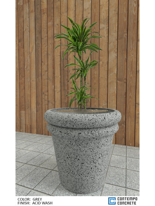 Jardinière Grand Freya, Gris délavé à la pierre